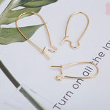 20pcs 18K Plated Brass French Earring Kidney Ear Wires for DIY Jewelry