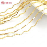2PCS 24K Copper Necklace Chains with Lobster Clasps for Jewelry Making