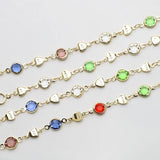 1m Crystal Bead Chain Silver KC Necklace Accessory for DIY Crafts