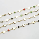 1m Crystal Bead Chain Silver KC Necklace Accessory for DIY Crafts