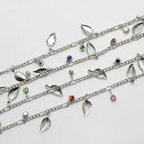 1m Crystal Bead Chain Silver KC Necklace Accessory for DIY Crafts