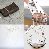 1m Crystal Bead Chain Silver KC Necklace Accessory for DIY Crafts