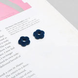 Vintage Acrylic Bead DIY Hand Jewelry Earring - Flocking Hollow Out Small Flower
