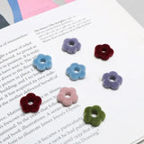 Vintage Acrylic Bead DIY Hand Jewelry Earring - Flocking Hollow Out Small Flower