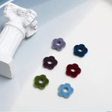 Vintage Acrylic Bead DIY Hand Jewelry Earring - Flocking Hollow Out Small Flower