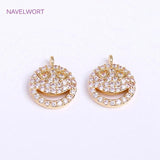 8.8mm Zircon Smile Charms for Jewelry Making