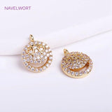 8.8mm Zircon Smile Charms for Jewelry Making