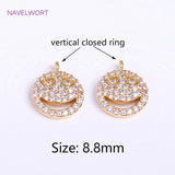8.8mm Zircon Smile Charms for Jewelry Making