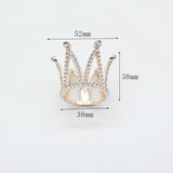 2 pcs Rhinestone Crown DIY Jewelry Findings Accessories for Bridal Wedding Cake