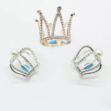 2 pcs Rhinestone Crown DIY Jewelry Findings Accessories for Bridal Wedding Cake