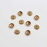 50pcs Semicircular Hollow Metal Spacer Bead Caps for DIY Jewelry Charms