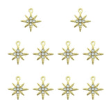 10Pcs Rhinestone Star Charms for DIY Jewelry Making