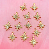 10Pcs Rhinestone Star Charms for DIY Jewelry Making