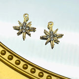 10Pcs Rhinestone Star Charms for DIY Jewelry Making