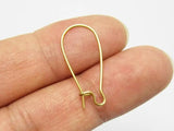 100pcs Brass charms 25mm Raw brass ear wire