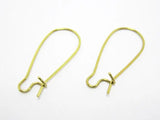100pcs Brass charms 25mm Raw brass ear wire