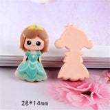 20pcs Resin Little Girl Flatback Princess Cabochons DIY Hair Accessori