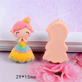 20pcs Resin Little Girl Flatback Princess Cabochons DIY Hair Accessori