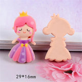 20pcs Resin Little Girl Flatback Princess Cabochons DIY Hair Accessori