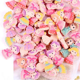 20pcs Resin Little Girl Flatback Princess Cabochons DIY Hair Accessori