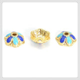 10 PCS Metal Alloy Flower Bead Caps 11*4.5mm Jewelry Making