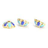 10 PCS Metal Alloy Flower Bead Caps 11*4.5mm Jewelry Making