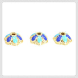 10 PCS Metal Alloy Flower Bead Caps 11*4.5mm Jewelry Making