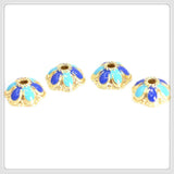 10 PCS Metal Alloy Flower Bead Caps 11*4.5mm Jewelry Making