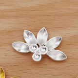20 PCS Flowers Base Settings DIY Metal Alloy Tray Jewelry Making