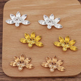 20 PCS Flowers Base Settings DIY Metal Alloy Tray Jewelry Making