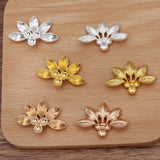 20 PCS Flowers Base Settings DIY Metal Alloy Tray Jewelry Making