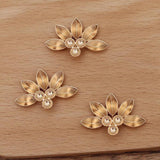 20 PCS Flowers Base Settings DIY Metal Alloy Tray Jewelry Making
