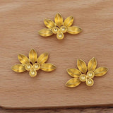 20 PCS Flowers Base Settings DIY Metal Alloy Tray Jewelry Making