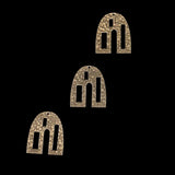 Brass Single Hole Door-shaped Pendant Charm Necklace Earring Jewelry