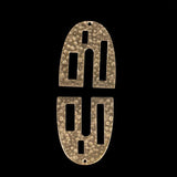Brass Single Hole Door-shaped Pendant Charm Necklace Earring Jewelry