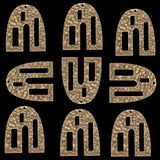 Brass Single Hole Door-shaped Pendant Charm Necklace Earring Jewelry