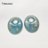 10pcs Resin Pendant DIY Earring Charms Oval Shape Multicolor
