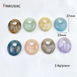 10pcs Resin Pendant DIY Earring Charms Oval Shape Multicolor