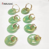 10pcs Resin Pendant DIY Earring Charms Oval Shape Multicolor