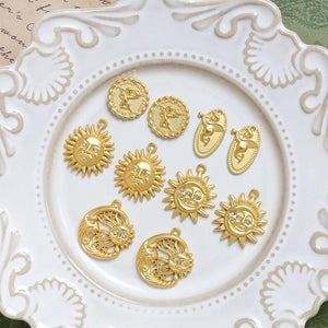 10pcs Sun Idol Angel Pendant DIY Jewelry Materials Charms