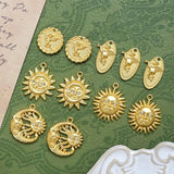10pcs Sun Idol Angel Pendant DIY Jewelry Materials Charms