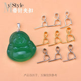 5pcs S925 Sterling Silver DIY Jewelry Accessories with Gemstone Head Pendant
