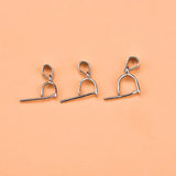 5pcs S925 Sterling Silver DIY Jewelry Accessories with Gemstone Head Pendant