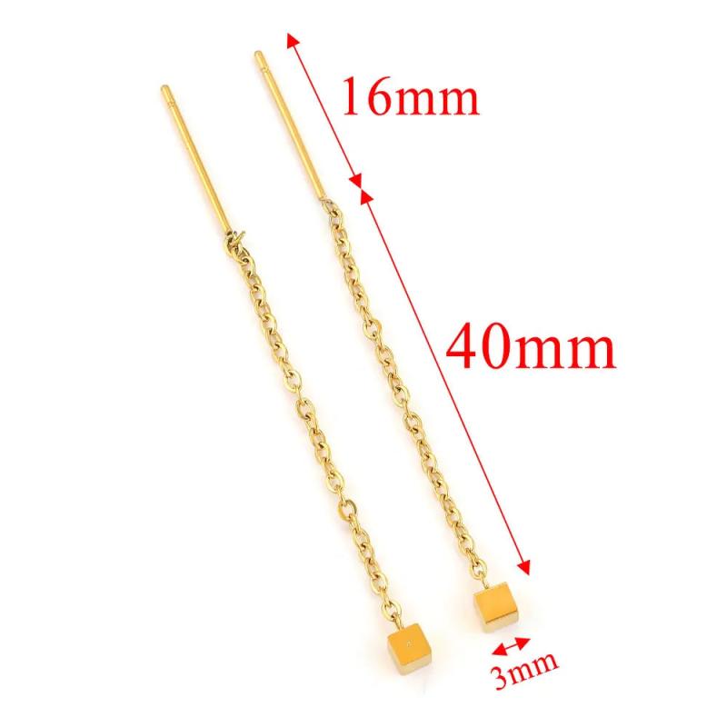 10Pcs Stainless Steel Long Earring Hook DIY Supplies