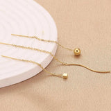 10Pcs Stainless Steel Long Earring Hook DIY Supplies
