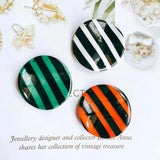 Round Shape Resin Plastic Beads Diy Material Pendant Necklace Charms 4pcs