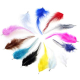 Colorful Chicken Feathers Tassel Pendant Earring DIY Jewelry