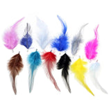 Colorful Chicken Feathers Tassel Pendant Earring DIY Jewelry