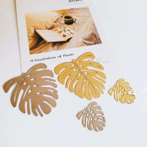 KC Leaf Charms Earring Accessories Diy Jewlery Finding Eardrop Pendant Necklace