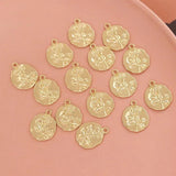 10pcs Flower Round Pendant Charms for Jewelry Making